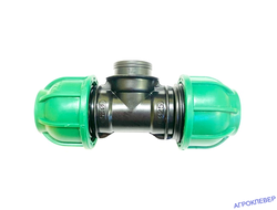 Тройник компрессионный 25х1/2ВРх25