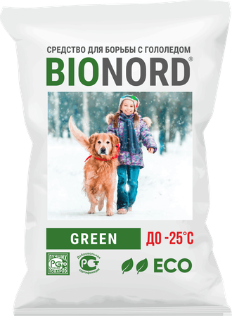 Противогололедный реагент BIONORD GREEN (Бионорд), 23 кг (до - 25°С)