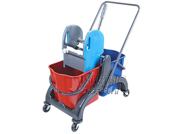Двухведерная пластиковая уборочная тележка Baiyun