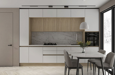 Кухня ЖЕНЕВА Дуб Палермо/Белый матовый