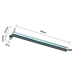 Болт в паз 8,6 мм. м8*100мм