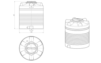Емкость 500 литров серия ЭВЛ