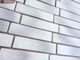 Декоративная облицовочная плитка под кирпич Kamastone Brick stile 1432, белый с серым
