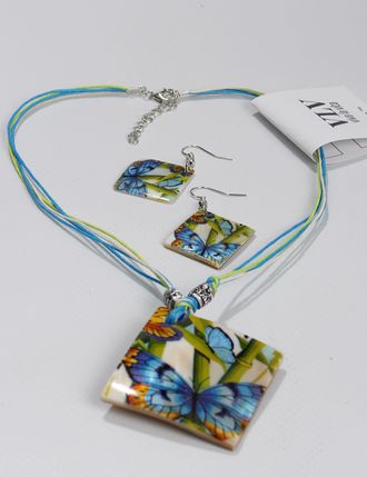 Комплект "Ракушка" бабочка ромб