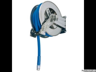 Барабан инерционный для шланга 12 м 20 бар, нержавейка