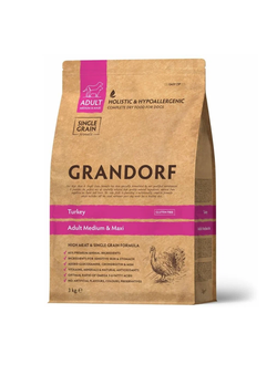 Grandorf (Грандорф): сухой корм для собак всех пород Индейка, 3 кг
