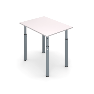 Стол ученический 1-местный на круглых опорах регулируемый