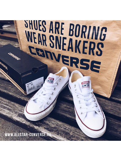Кеды Converse All Star белые низкие мужские