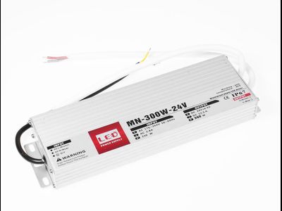 Герметичный блок питания 300W 24V IP67 Extra Slim (24V/12.5A/300W) (4LED/IP67 металл/1 год)