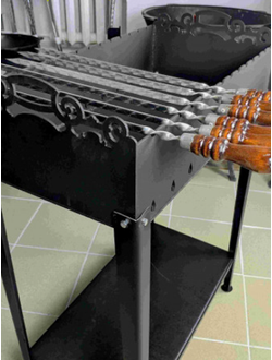 Высокий мангал, толщина 4мм (соты/узоры)