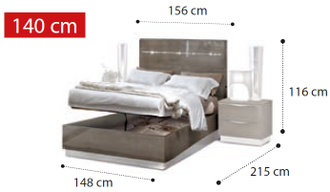 Кровать "Legno" 140х200 см с механизмом