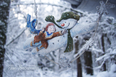 "The Snowman by Raymond Briggs". Волшебное зимнее колье в винтажном стиле