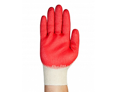 Перчатки трикотажные с 1-м латексным обливом (10/300 пар упаковка)