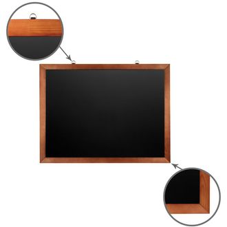 Доска для мела магнитная BRAUBERG, 60х90 см, черная, деревянная окрашенная рамка, , 236891