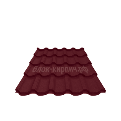 Металлочерепица Garda 0.5мм Стальной бархат RAL 3005 Stynergy