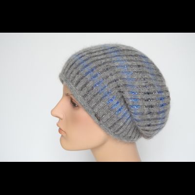 Серый женский берет со стразами Vizio Италия 8007 В фото