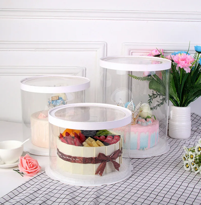 Коробка-тубус под торт Д18*20см (усиленное дно 1 см, с подиумом)