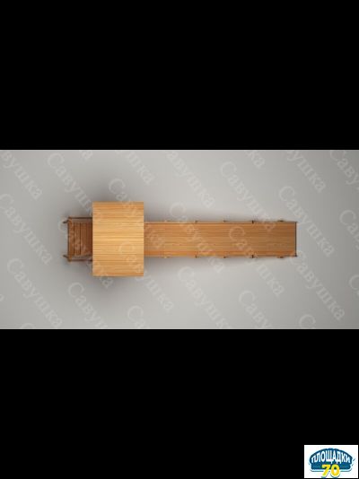 Зимняя заливная горка Савушка Зима Wood - 5 скат 5 метров