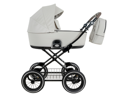 Коляска 2в1 Roan Bass Next Classic d12 2.0 Marzipan / Black / руч.Cappuccino