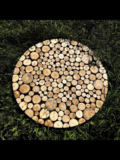 панно из пеньков