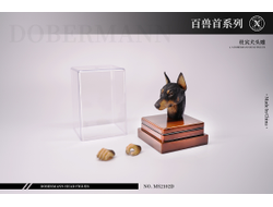 Голова (скульпт) с кистями - доберман 1/6 Dobermann Head Figuer (MS2102D) - Mostoys