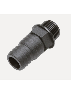 Штуцер прямой Can-SB PG2132 резьба 3/8” под шланг Ø17/19мм из черной пластмассы