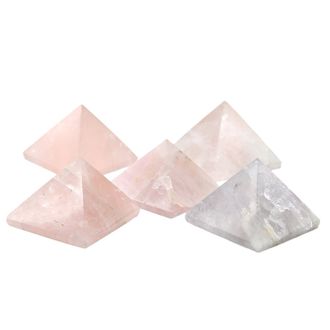 Пирамидка из розового кварца 38*38*28мм, 50г