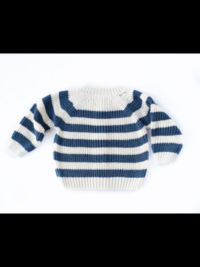 Кардиган молочный/синий