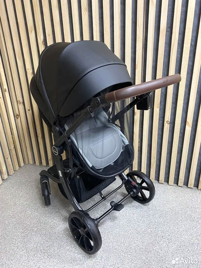 Детская коляска 3 в 1 Farfello Aimile Original Парижская ночь Экокожа