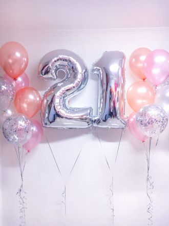 воздушные шары цифры 21 на день рождения краснодар