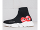 Кроссовки Balenciaga Speed Trainer x Comme des Garçons черные