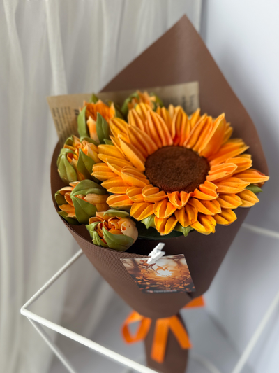 букет с подсолнухами