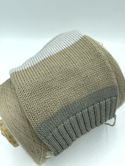 Filati Biagioli Modesto art. SHARM (филати биаджиоли модесто арт. шарм), состав: 60% WS кашемир, 40% хлопок, Nm. 2/48 2400 м в 100 гр. бежево-серый