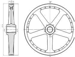 Шкив канатоведущий 770х3х10,5 400А.02.00.001А МЛЗ