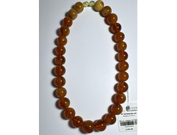 Бусы шары из натурального янтаря