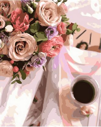 Картина по номерам 40х50 GX 37518 Натюрморт в розовых тонах