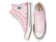 Кеды Converse Chuck 70 Embroidered Lips Pink розовые высокие