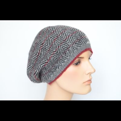 Женский берет в клетку Vizio Италия 8076 BO серый