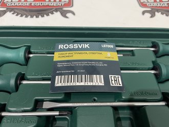 Набор инструмента ROSSVIK (отвертки), ложемент, 8 предметов LST008