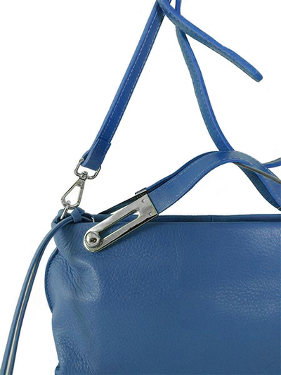 (АРТИКУЛ: 9715) СУМКА ЖЕНСКАЯ НЕБОЛЬШАЯ, НАТУРАЛЬНАЯ КОЖА, ГОЛУБАЯ, РЕМЕНЬ ЧЕРЕЗ ПЛЕЧО