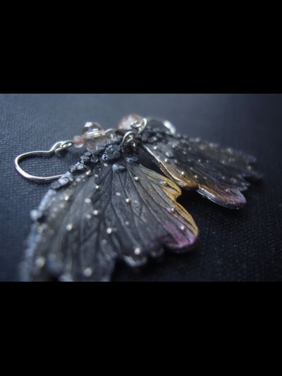 Фэнтези серьги "Крылышки Дымчатой Феи"