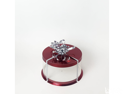 Коробка для торта JUST. Красная. Диаметр 25 см, Высота 13 см, Упаковка 10 штук