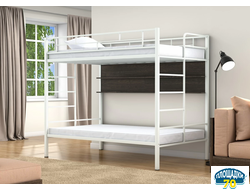 Двухъярусная кровать Валенсия 120 Твист Белый полка венге