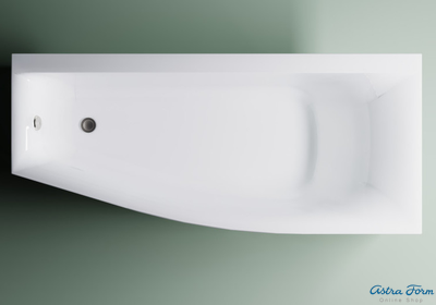 Astra-Form Ванна Скат Solid Surface правосторонняя 170/75 см белая матовая