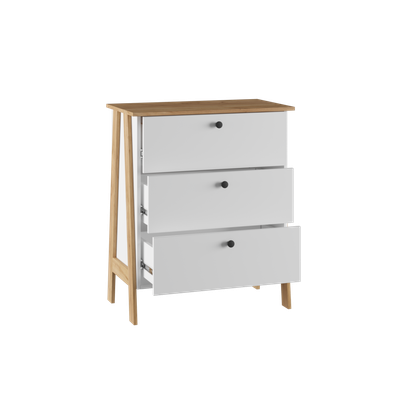 Теодора Комод ПВШ Белый/Дуб крафт