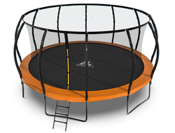 Уличный батут DFC TRAMPOLINE KENGOO II 16FT (4,88 метра) с внутренней сеткой и лестницей