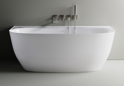 Astra-Form ванна Атрия Solid Surface пристеночная c щелевым переливом 170/85 см белая матовая