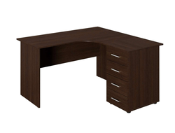 Стол офисный ОФ-10 с тумбой ОФ-20 Венге