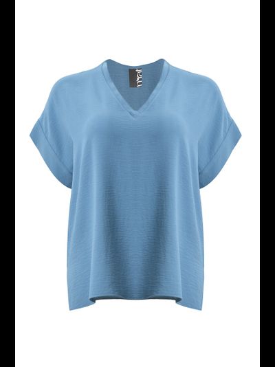 Топ с угловым вырезом цвета индиго