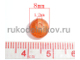 бусина кракле стеклянная "Льдинка" 8 мм, цвет-оранжевый, 10 шт/уп